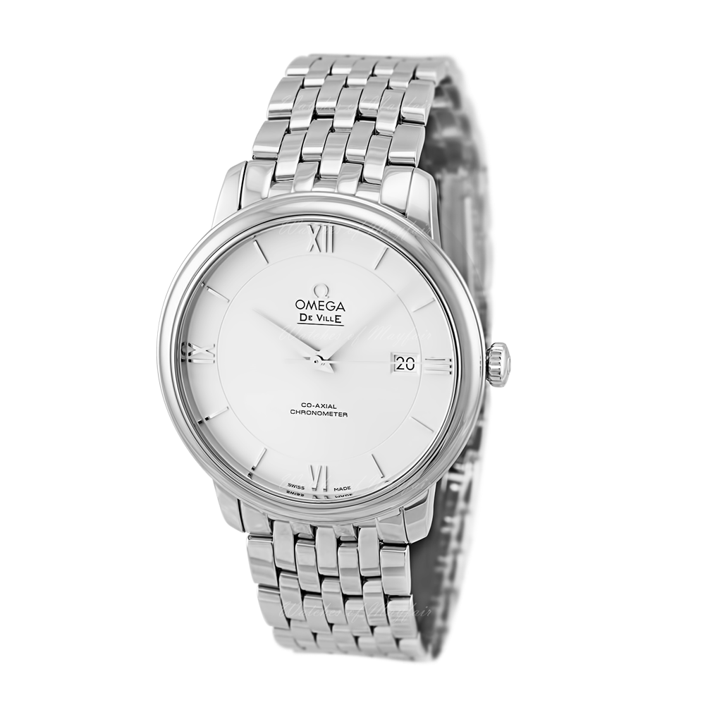 Omega De Ville Prestige Co-Axial Silver Dial Silver Steel Strap Watch for Men - 424.10.40.20.02.003 Buy Now By Omega