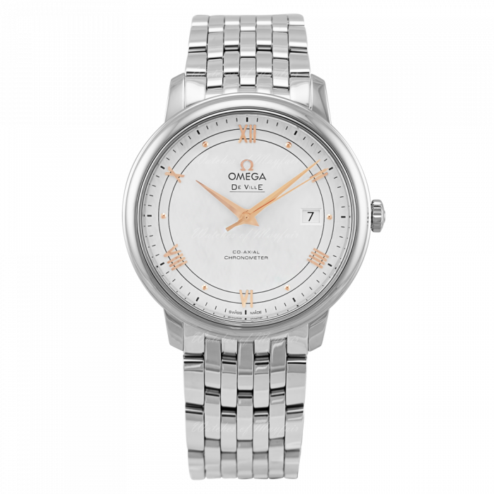 Omega De Ville Prestige Co Axial Silver Dial Silver Steel Strap Watch for Men - 424.10.40.20.02.004 Buy Now By Omega