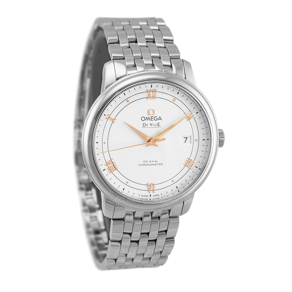 Omega De Ville Prestige Co Axial Silver Dial Silver Steel Strap Watch for Men - 424.10.40.20.02.004 Buy Now By Omega