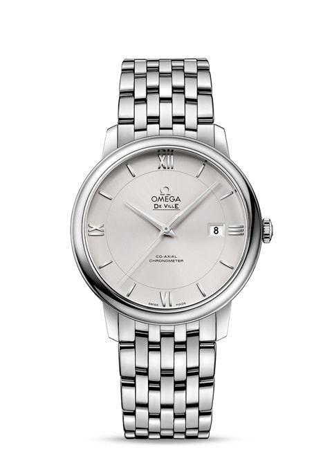 Omega De Ville Prestige Co-Axial Silver Dial Silver Steel Strap Watch for Men - 424.10.40.20.02.003 Buy Now By Omega