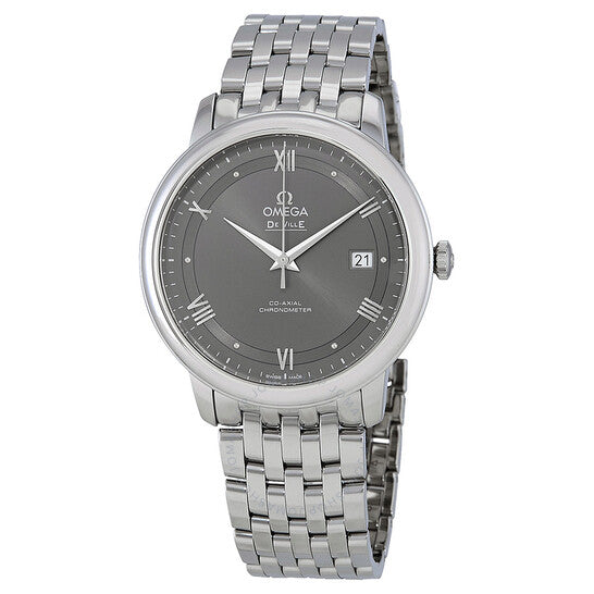 Omega De Ville Prestige Co-Axial Automatic Grey Dial Silver Steel Strap Watch for Men - 424.10.40.20.06.001 Buy Now By Omega