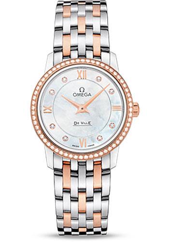 Omega De Ville Prestige Quartz Diamonds Silver Dial Two Tone Steel Strap Watch for Women - 424.25.27.60.52.001 Buy Now By Omega