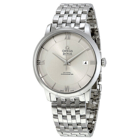 Omega De Ville Prestige Co-Axial Silver Dial Silver Steel Strap Watch for Men - 424.10.40.20.02.003 Buy Now By Omega