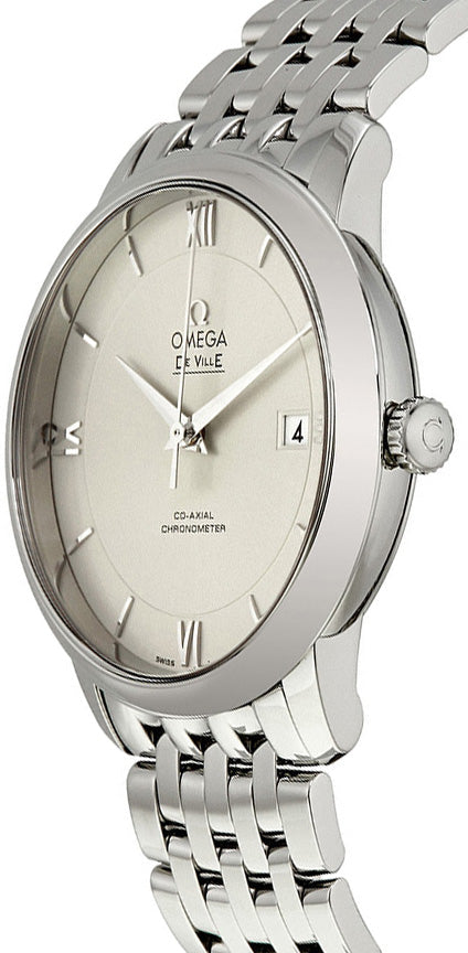 Omega De Ville Prestige Co-Axial Silver Dial Silver Steel Strap Watch for Men - 424.10.40.20.02.003 Buy Now By Omega