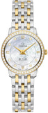 Omega De Ville Prestige Quartz Diamonds Mother of Pearl Dial Two Tone Steel Strap Watch for Women - 424.25.27.60.55.001 Buy Now By Omega