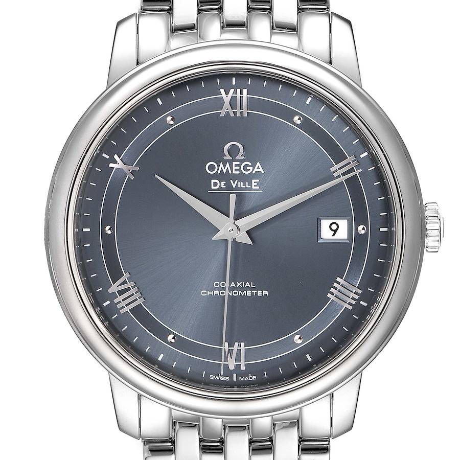 Omega De Ville Prestige Co-Axial Blue Dial Silver Steel Strap Watch for Men - 424.10.40.20.03.002 Buy Now By Omega