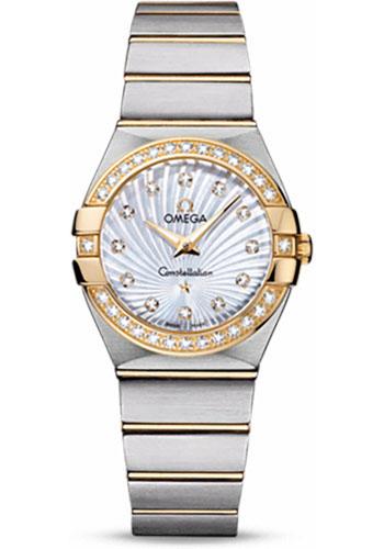 Omega Constellation Diamonds Mother of Pearl Dial Two Tone Steel Strap Watch for Women - 123.25.27.60.55.006 Buy Now By Omega