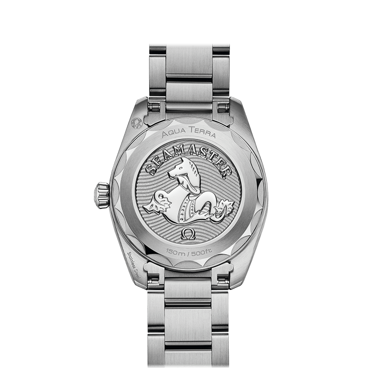 Omega Seamaster Aqua Terra Quartz Diamonds Mother of Pearl Dial Silver Steel Strap Watch for Women - 220.10.28.60.55.001 Buy Now By Omega