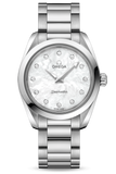 Omega Seamaster Aqua Terra Quartz Diamonds Mother of Pearl Dial Silver Steel Strap Watch for Women - 220.10.28.60.55.001 Buy Now By Omega
