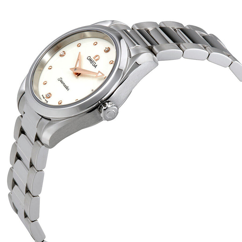 Omega Seamaster Aqua Terra Quartz Diamond Silver Dial Silver Steel Strap Watch for Women - 220.10.28.60.54.001 Buy Now By Omega