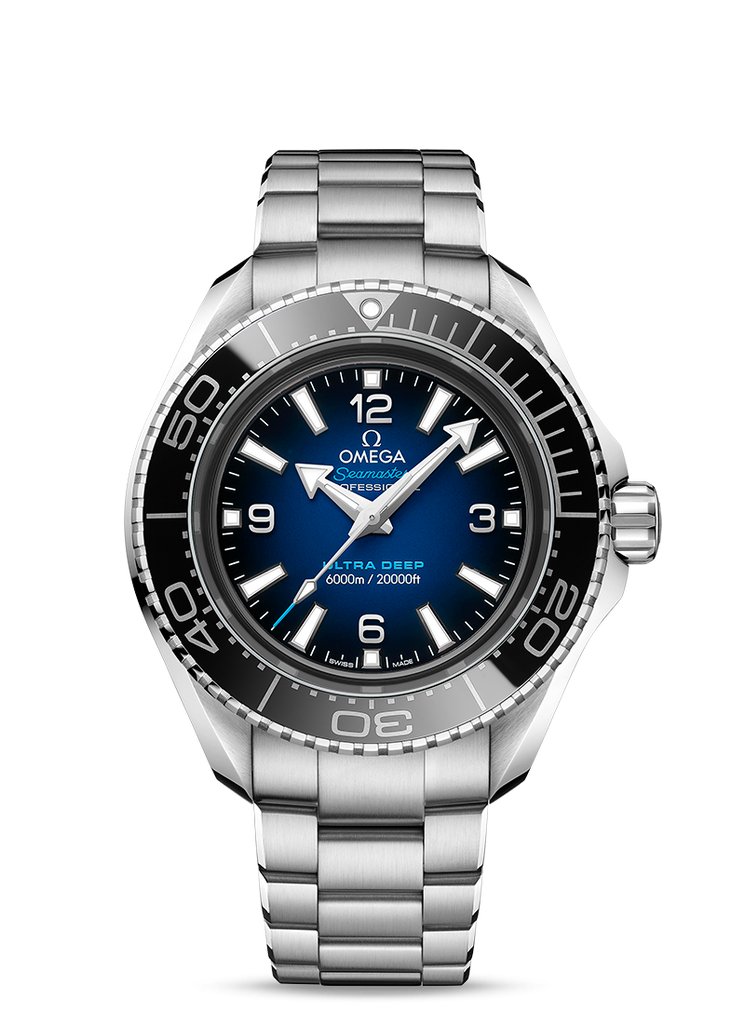 Omega Seamaster Planet Ocean 6000M Co Axial Master Chronometer Blue Dial Silver Steel Strap Watch for Men - 21530462103001 Buy Now By Omega