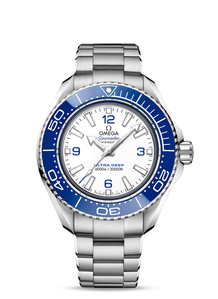Omega Planet Ocean 6000M Co Axial Master Chronometer 45.5mm White Dial Silver Steel Strap Watch for Men - 21530462104001 Buy Now By Omega