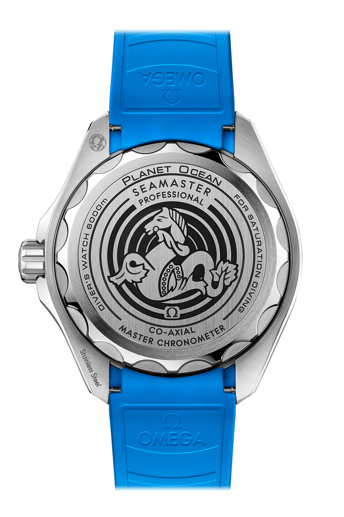 Omega Planet Ocean 6000M Co Axial Master Chronometer 45.5mm Blue Dial Black Rubber Strap Watch for Men - 21532462103001 Buy Now By Omega