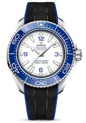 Omega Planet Ocean 6000M Co Axial Master Chronometer 45.5mm White Dial Black Rubber Strap Watch for Men - 21532462104001 Buy Now By Omega