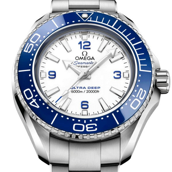 Omega Planet Ocean 6000M Co Axial Master Chronometer 45.5mm White Dial Silver Steel Strap Watch for Men - 21530462104001 Buy Now By Omega