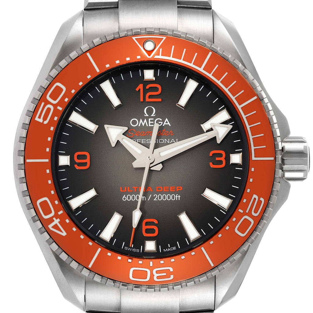 Omega Seamaster Planet Ocean 6000M 45.5mm Black Dial Silver Steel Strap Watch for Men - 21530462106001 Buy Now By Omega