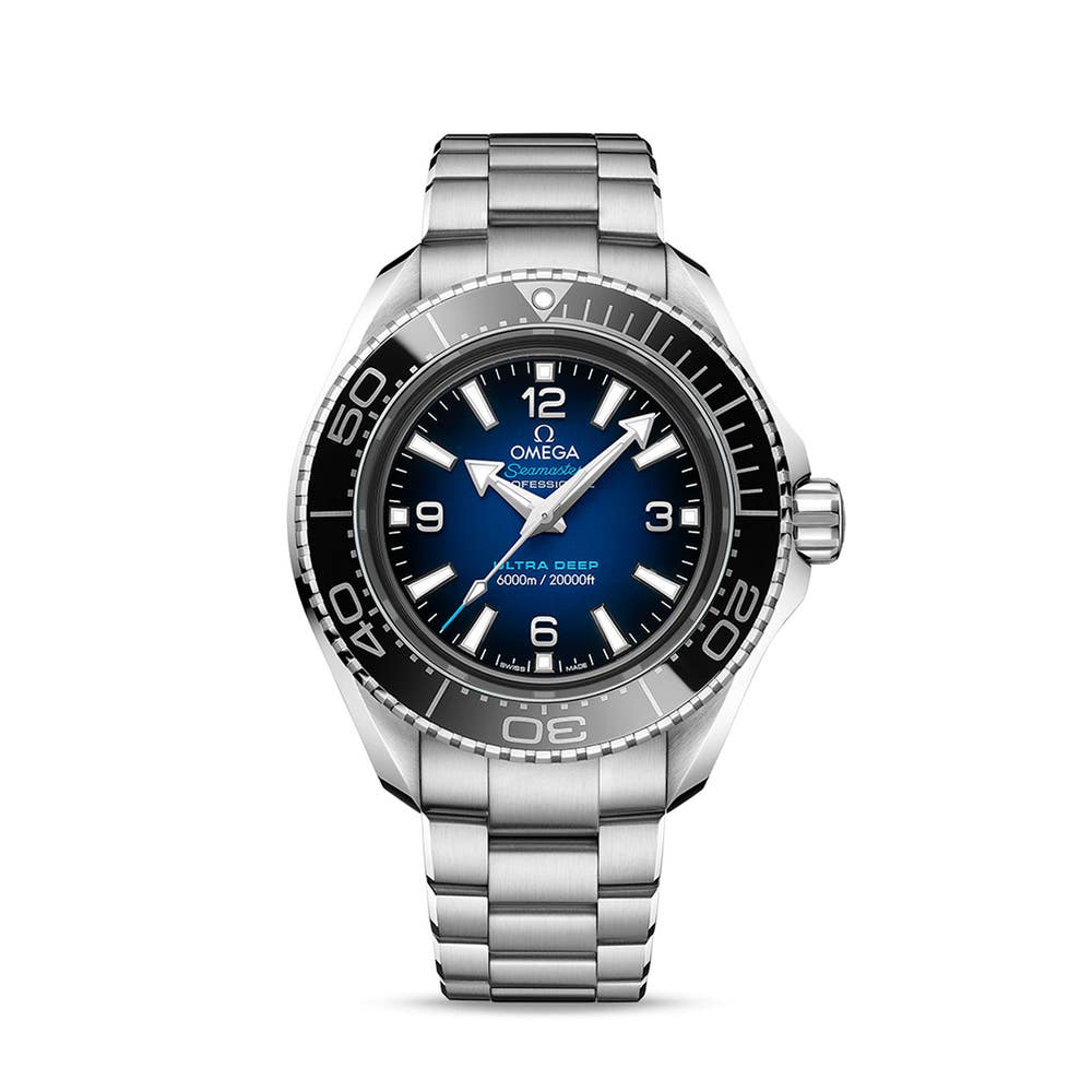Omega Seamaster Planet Ocean 6000M Co Axial Master Chronometer Blue Dial Silver Steel Strap Watch for Men - 21530462103001 Buy Now By Omega
