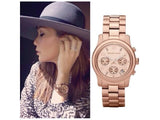 Michael Kors Runway Rose Gold Dial Rose Gold Steel Strap Watch for Women - MK5128 Buy Now By Michael Kors