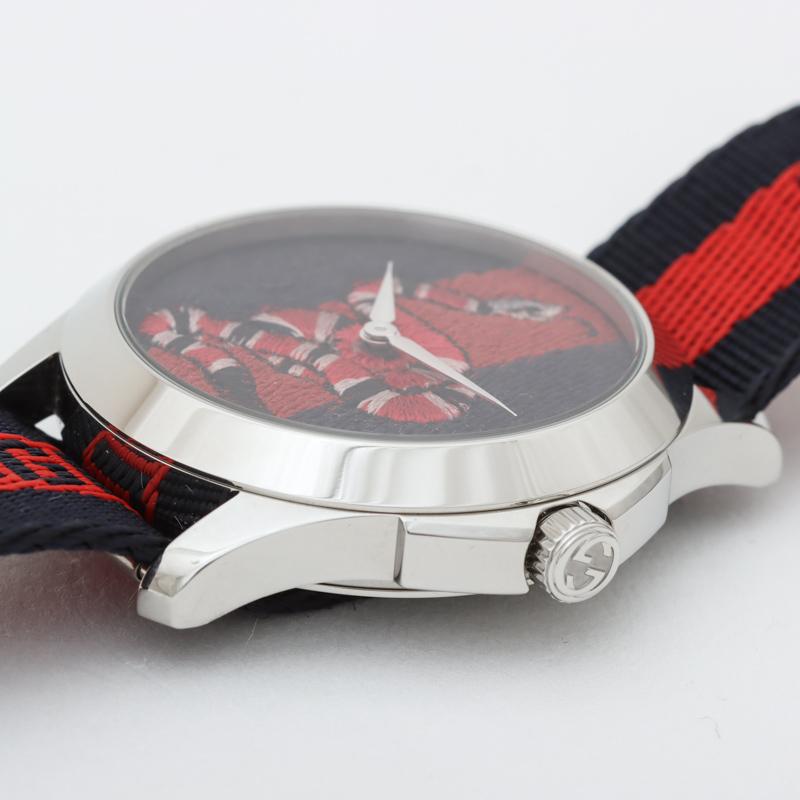 Gucci Le Marche Des Merveilles Blue Red Dial Blue Red Nylon Strap Unisex Watch - YA126493 Buy Now By Gucci