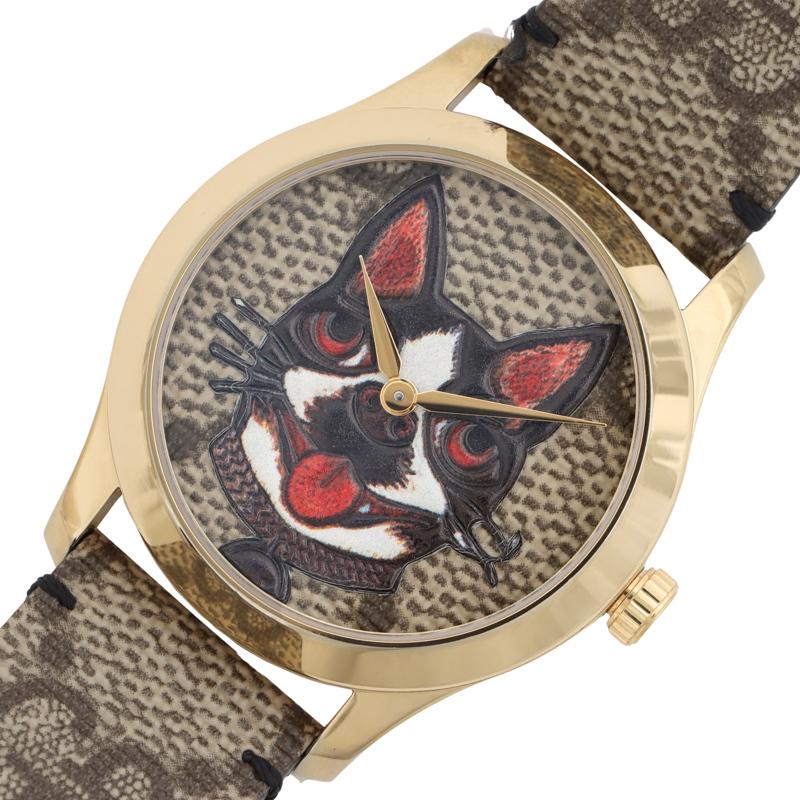 Gucci G-Timeless Brown Dial Brown Leather Strap Unisex Watch - YA1264057 Buy Now By Gucci