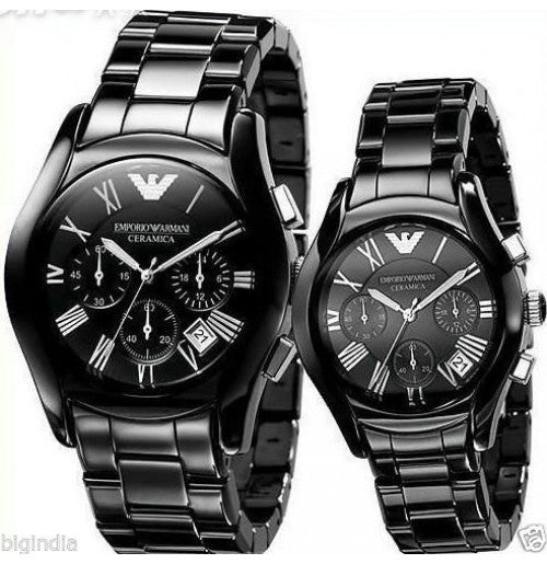 Emporio Armani Black Ceramic Dial Ceramic Strap Watch For Women - AR1401 Buy Now By Emporio Armani
