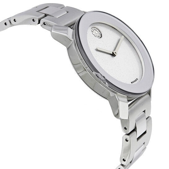 Movado Bold Crystal Dot Silver Dial Silver Steel Strap Watch For Women - 3600334 Buy Now By Movado