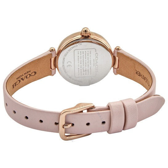 Coach Perry Diamonds Mother of Pearl Dial Pink Leather Strap Watch for Women - 14503190 Buy Now By Coach