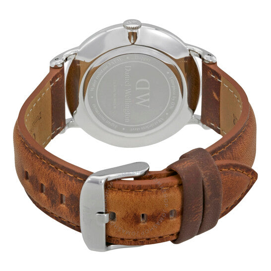 Daniel Wellington Dapper Durham White Dial Brown Leather Strap Watch For Men - DW00100116 Buy Now By Daniel Wellington