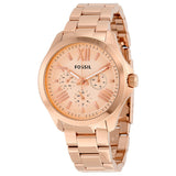Fossil Cecile Rose Gold Dial Rose Gold Steel Strap Watch for Women - AM4511 Buy Now By Fossil