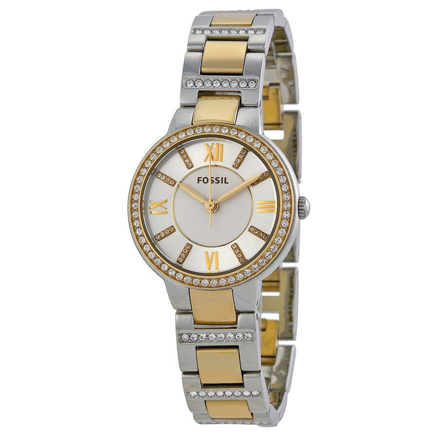 Fossil Virginia Silver Dial Two Tone Steel Strap Watch for Women - ES3503 Buy Now By Fossil