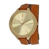 Michael Kors Runway Gold Dial Brown Leather Strap Watch For Women - MK2256 Buy Now By Michael Kors
