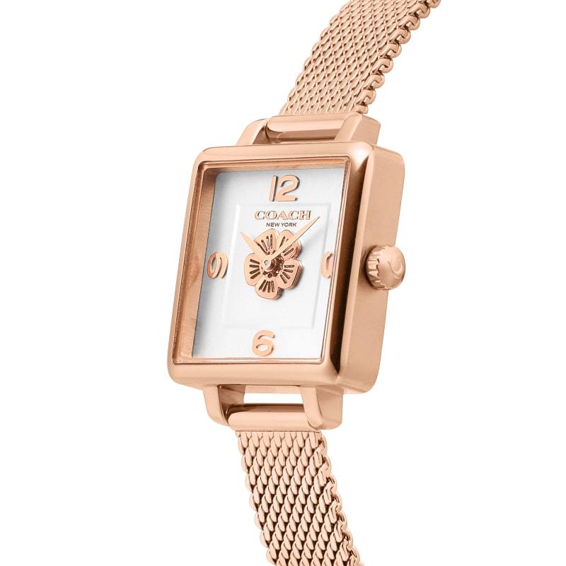 Coach Cass White Dial Rose Gold Mesh Bracelet Watch for Women - 14503698 Buy Now By Coach