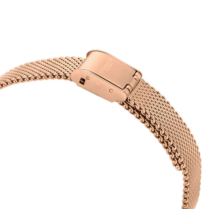 Coach Cass White Dial Rose Gold Mesh Bracelet Watch for Women - 14503698 Buy Now By Coach