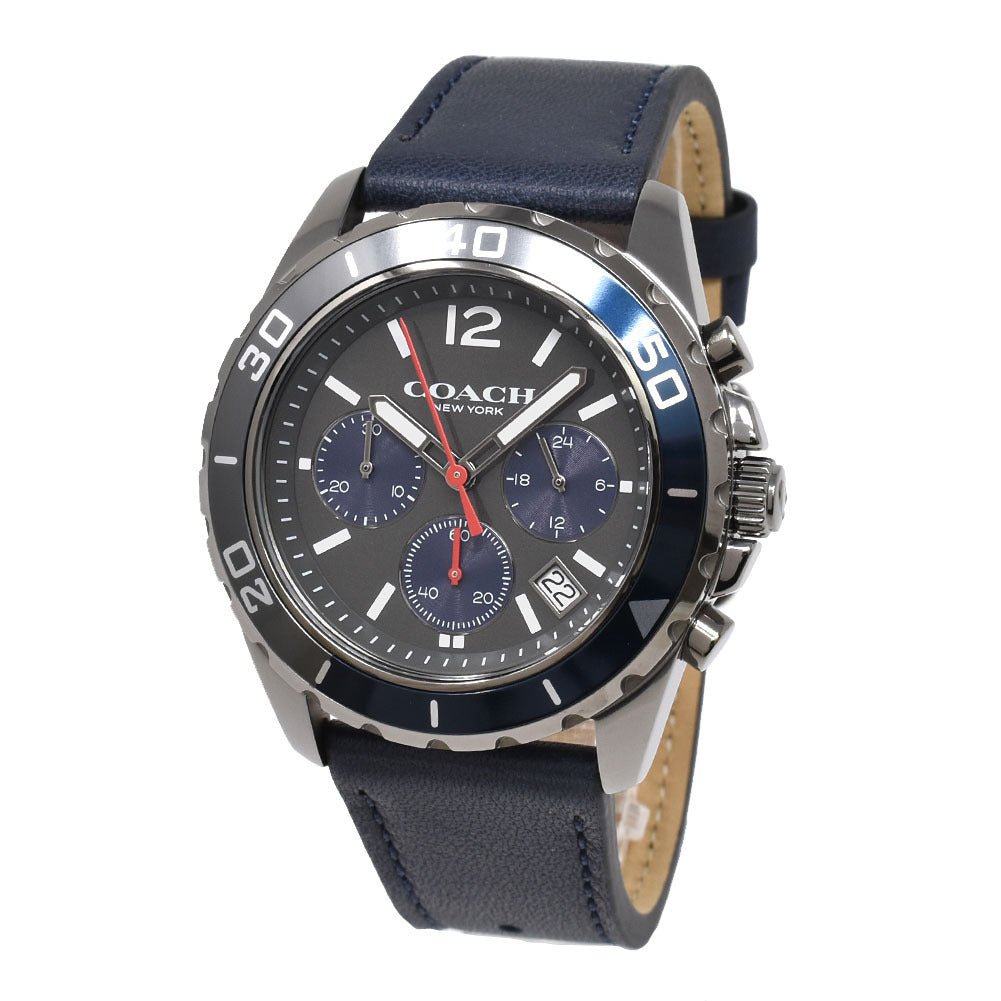 Coach Kent Grey Dial Blue Leather Strap Watch for Men - 14602558 Buy Now By Coach