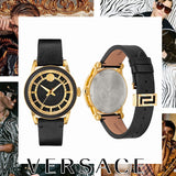 Versace Code Quartz Black Dial Black Leather Strap Watch For Men - VEPO00320 Buy Now By Versace
