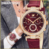 Swarovski Era Journey Red Dial Red Leather Strap Watch for Women - 5416701 Buy Now By Swarovski
