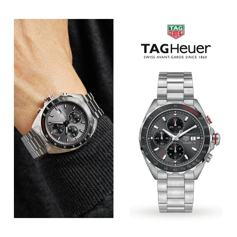 Tag Heuer Formula 1 Automatic Chronograph Grey Dial Silver Strap Watch for Men - CAZ2012.BA0876 Buy Now By Tag Heuer