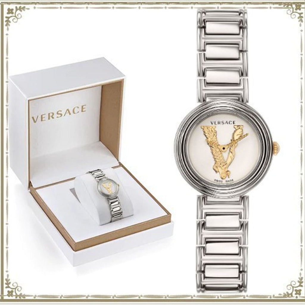 Versace Virtus Quartz White Dial Silver Steel Strap Watch For Women - VET300621 Buy Now By Versace