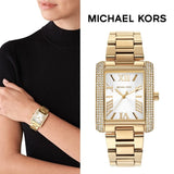 Michael Kors Emery Three-Hand Crystals Silver Dial Gold Steel Strap Watch for Women - MK4643 Buy Now By Michael Kors