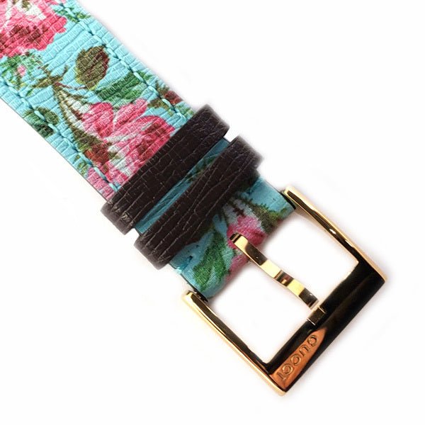 Gucci G Timeless Floral Turquoise Dial Turquoise Leather Strap Watch For Women - YA1264085 Buy Now By Gucci