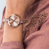 Michael Kors Jaryn Analog Gold Dial Pink Steel Strap Watch For Women - MK4343 Buy Now By Michael Kors