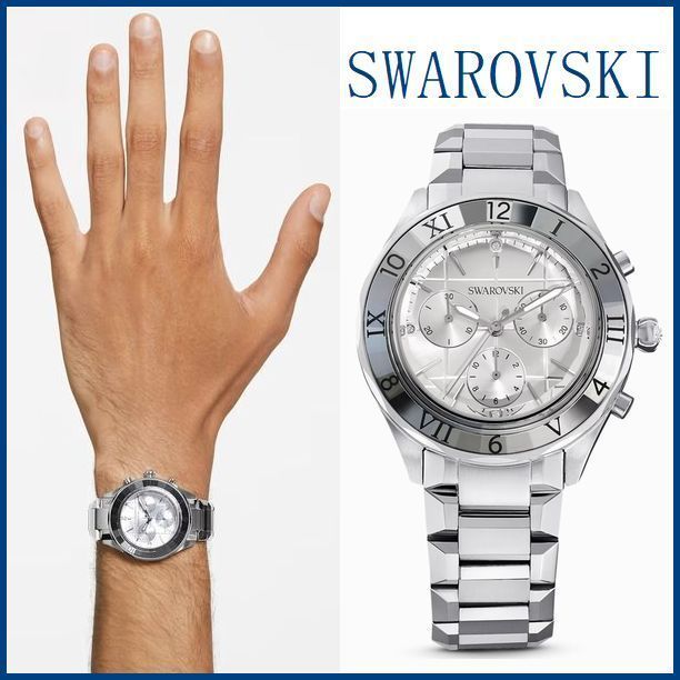 Swarovski Dextera Chronograph Silver Dial Silver Steel Strap Watch for Women - 5641297 Buy Now By Swarovski