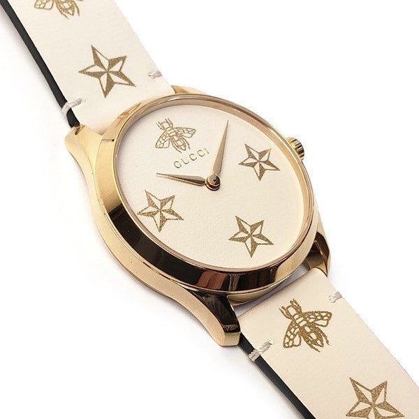 Gucci G Timeless White Dial White Leather Strap Watch For Women - YA1264096 Buy Now By Gucci