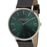 Coach Charles Green Dial Black Leather Strap Watch for Men - 14602436 Buy Now By Coach