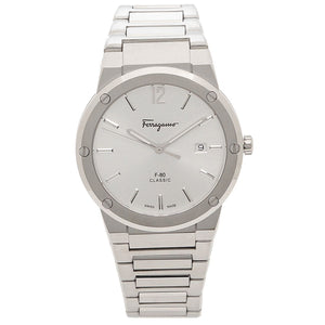 Salvatore Ferragamo F-80 Classic Silver Dial Silver Steel Strap Watch for Men - SFDT02223 Buy Now By Salvatore Ferragamo