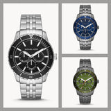 Michael Kors Cunningham Multifunction Chronograph Green Dial Grey Steel Strap Watch For Men - MK7158 Buy Now By Michael Kors