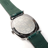 Gucci Grip Quartz Silver Dial Green Leather Strap Watch For Women - YA157404 Buy Now By Gucci