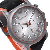 Emporio Armani Chronograph Quartz Grey Dial Black Leather Strap Watch For Men - AR11174 Buy Now By Emporio Armani