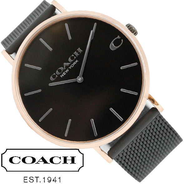 Coach Charles Black Ion Dial Black Mesh Bracelet Watch for Men - 14602470 Buy Now By Coach