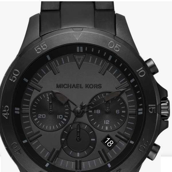 Michael Kors Grayson Chronograph Black Dial Black Steel Strap Watch For Men - MK9109 Buy Now By Michael Kors